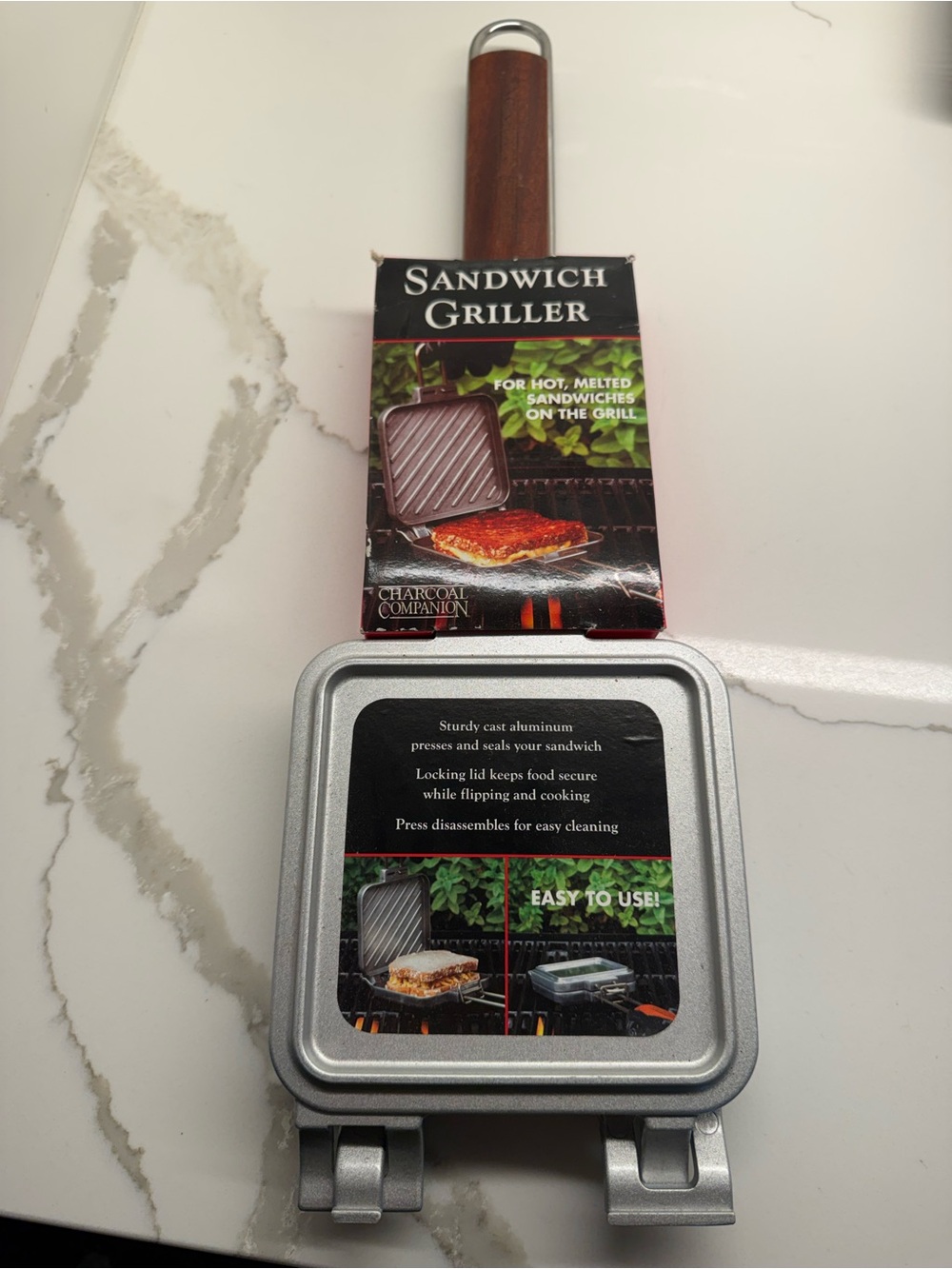 Charcoal Companion Grilled Sandwich Tool